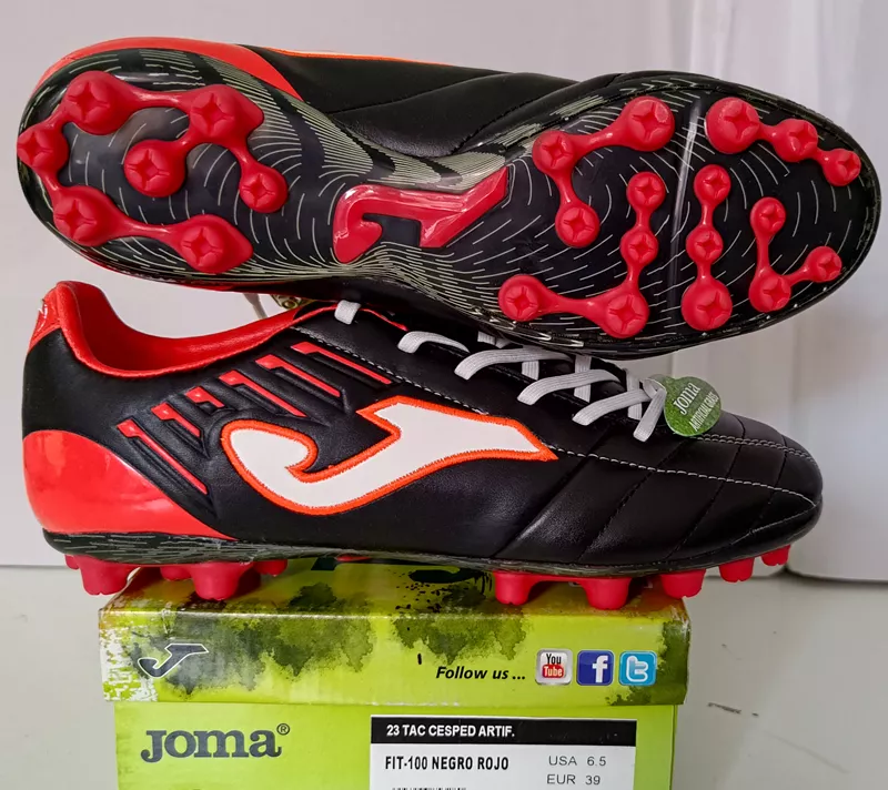 FIT 100 K-LEATHER Artificial Turf BLACK-RED